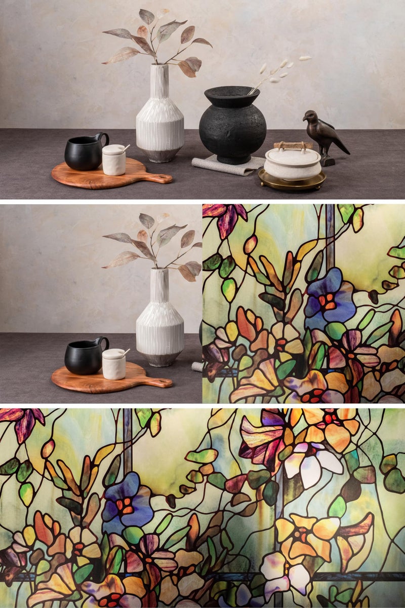 Artscape Trellis | Privacy Window Film with Vibrant Colored Pattern | Non-Adhesive & UV Protection | Easy to Apply & Removable | 24 x 36 Inches | Made in USA - Image 5